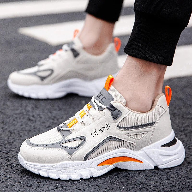 

Новинка 2021, летняя дышащая Популярная Корейская версия трендовой старой обуви, мужская обувь, спортивная повседневная обувь, мужские кросс...