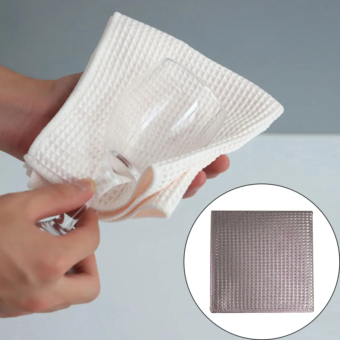 

2pcs Anti-grease Wiping Rags Kitchen Efficient Super Absorbent Microfiber Cleaning Cloth Home Washing Dish Cleaning Towel