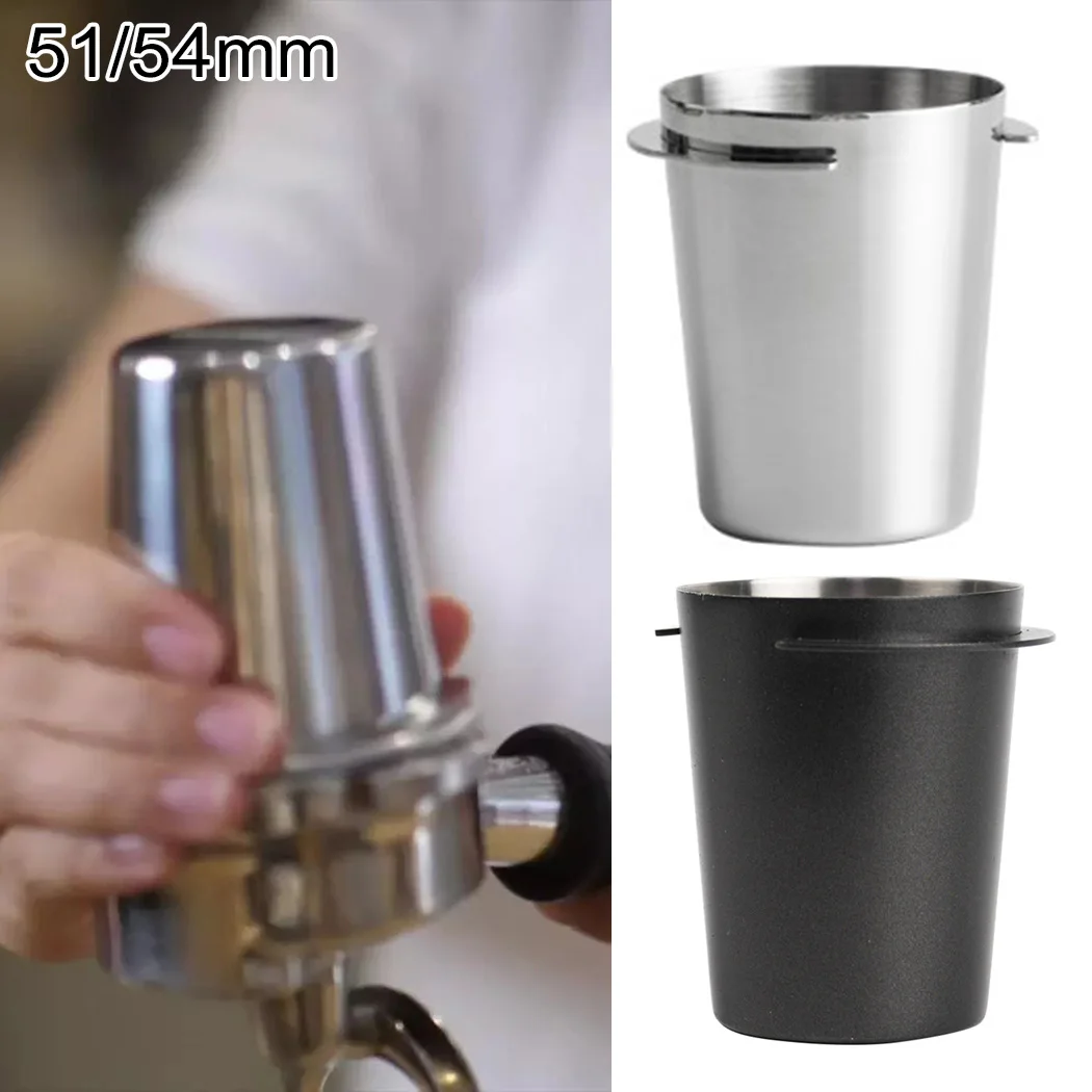 

51mm Stainless Steel Coffee Dosing Cup Powder Feeder Part For Dosing Cup Fit Espresso Machine Sniffing Mug Tampers Coffeeware