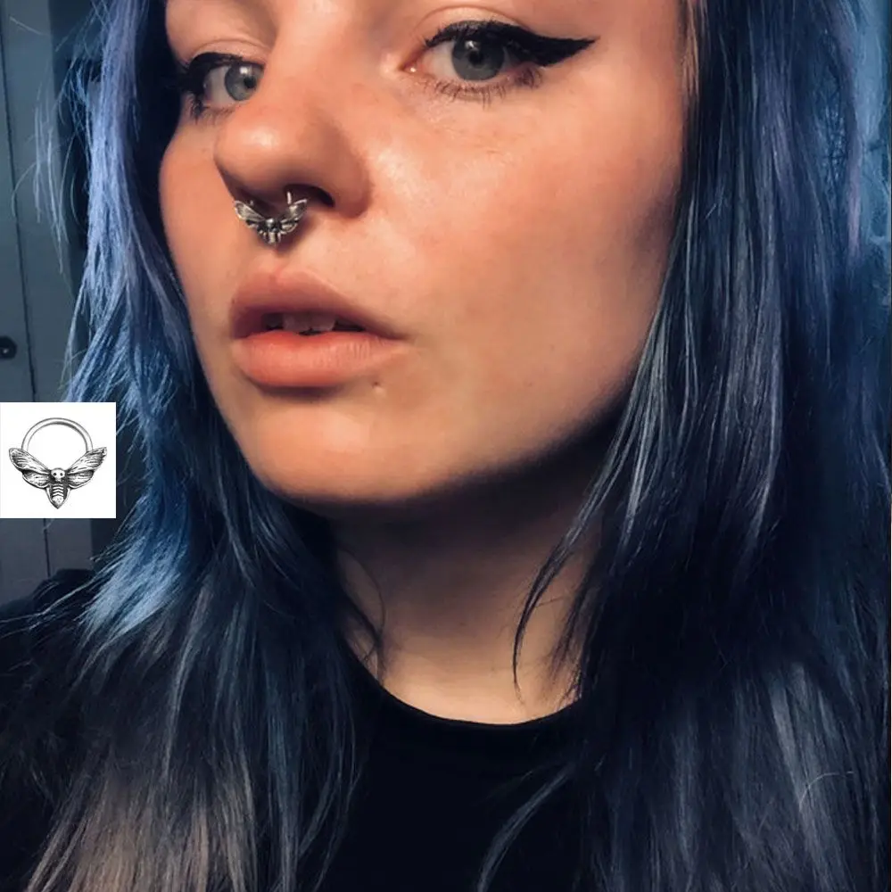 

New Fashion Piercing Women Alloy Nose Ring Moth C Shaped Gold And Silver