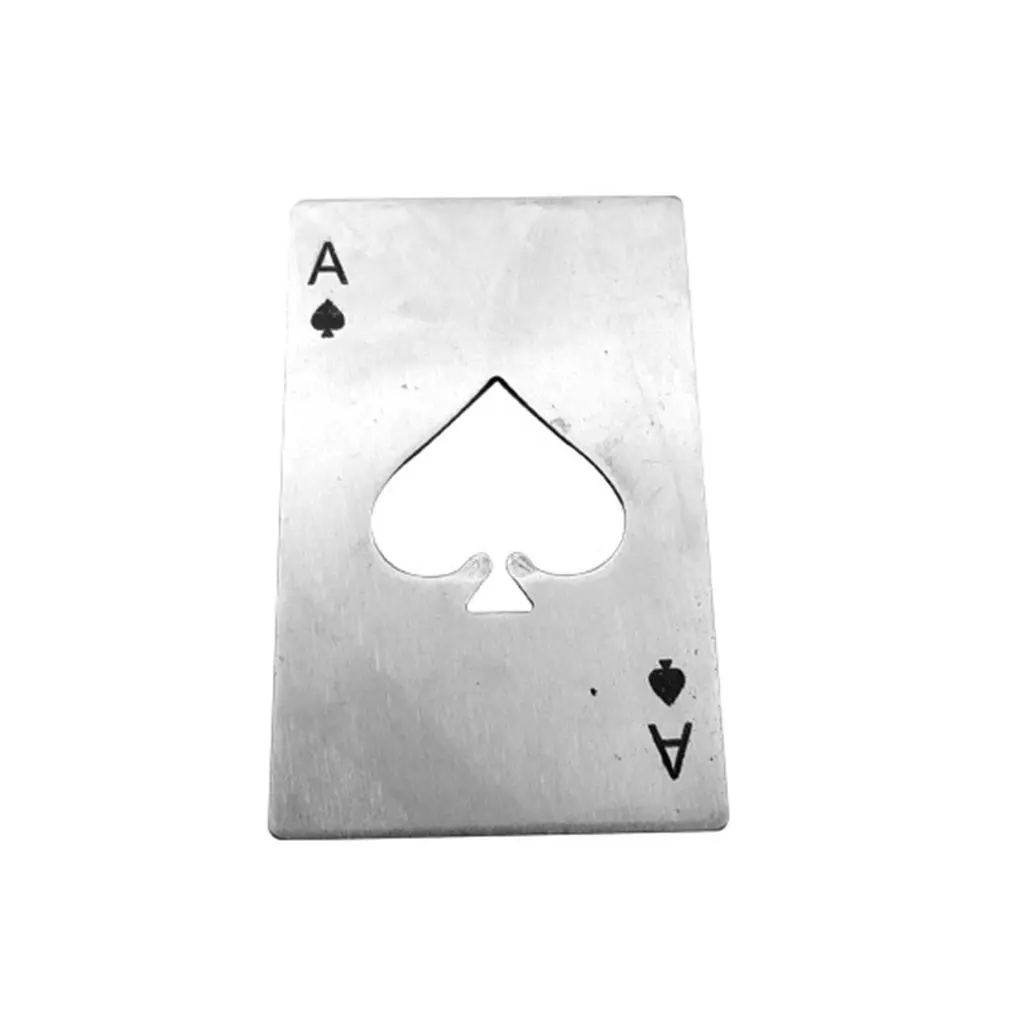 Серебряный покер карты открывалка для бутылок пива персонализированные