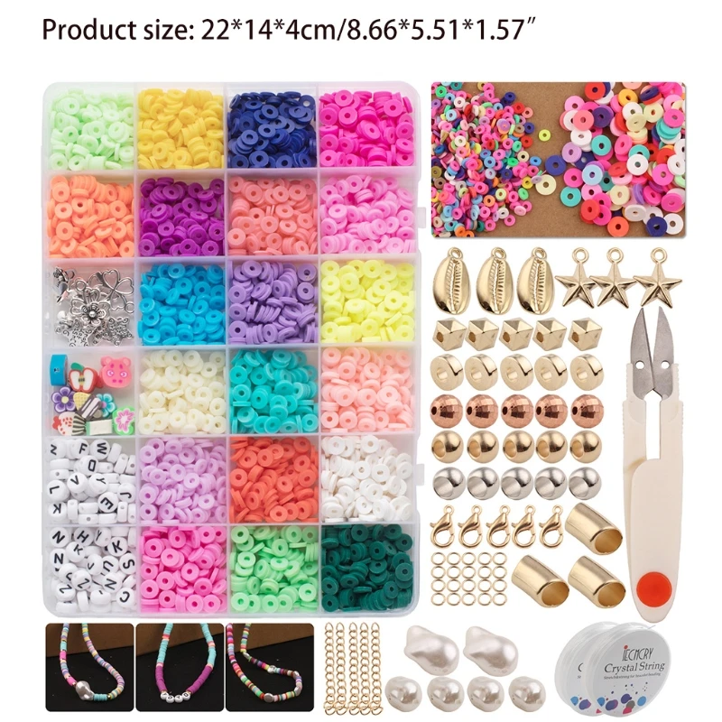 

Decorative Beads Bohemian Style Mixed Colours Polymer Clay Beads DIY Tools