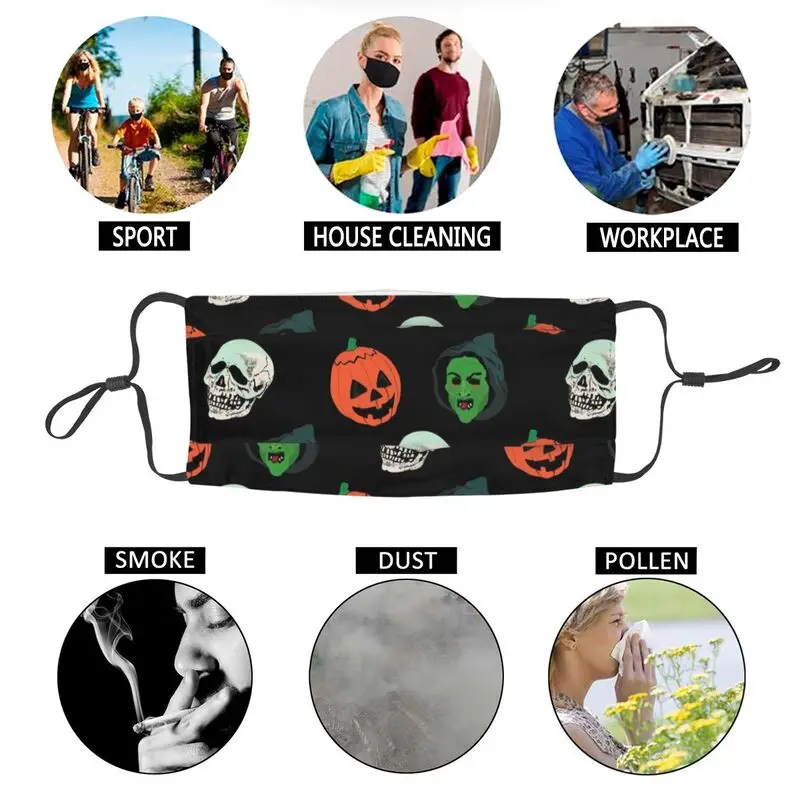

Horror Skull Mask Dustproof Reusable Halloween Face Mask Protection Cover Unisex Respirator Mouth Muffle
