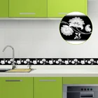 Самоклеящееся основание, водонепроницаемые современные настенные Стикеры для кухни, гостиной, ванной, 5 м