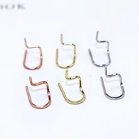 minimalist style personalized square line round line u shaped earrings rose gold 14k gold s925 sterling silver earrings female