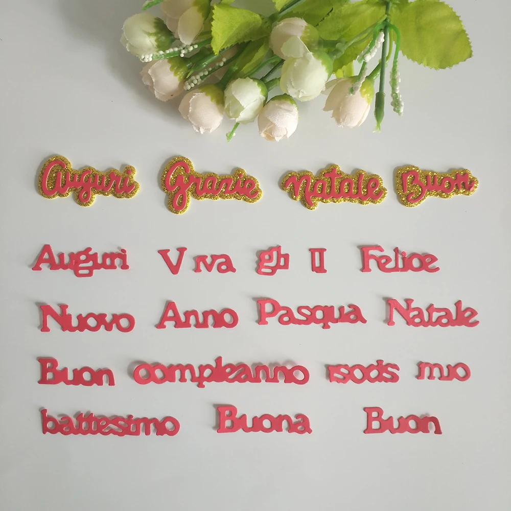 Новые Изысканные итальянские алфавитные Вырубные штампы с надписью сделай сам