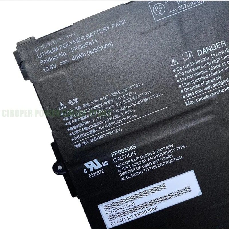 CP Оригинальный аккумулятор для ноутбука FPCBP414 10 8 в 46 Вт/ч 4250 мА/ч FPB0308S - купить по