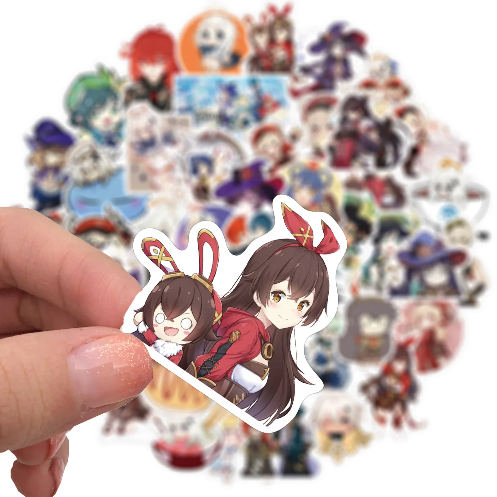 

50PCS Adventure Game Genshin Impact Stickers For DIY Laptop Phone Guitar Suitcase Skateboard Toy Cute Girl Anime Decals Sticker