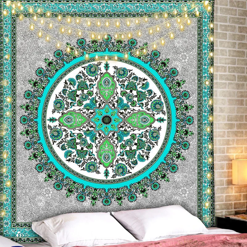 

Индии МАНДАЛА ГОБЕЛЕН настенный бохо стиле настенный гобелен из ткани психоделические хиппи ночь гобелен с Луной Мандала Настенный Ковер
