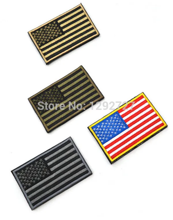 Вышитый американский флаг нашивки ткань армейский патч США тактические заплатки