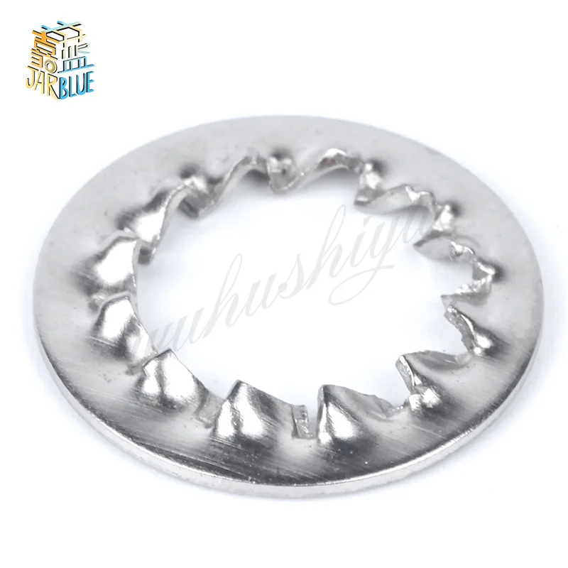 

100 шт., шайбы из нержавеющей стали DIN6798J M3 M4 M5 M6 M8 304