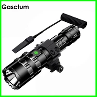 tactical flashlight 8000 lumen with flashlight mount clip remote switch outdoor hunting weapon light use18650 rechargeable
