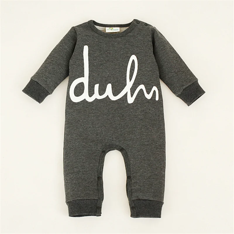 

Baby Rompers Boy Spring Autumn New Letter Print Long Sleeve Jumpsuit 0-24 Months Siamese Baby Clothing
