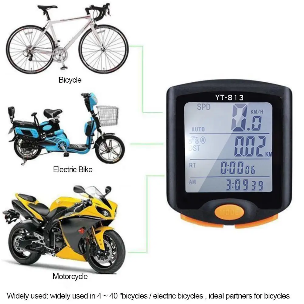 Cycling Computer Cycling Kilometer Wireless Code Meter Bicycle Wired Code Table Speed Tester Cycling Automatic Accessories