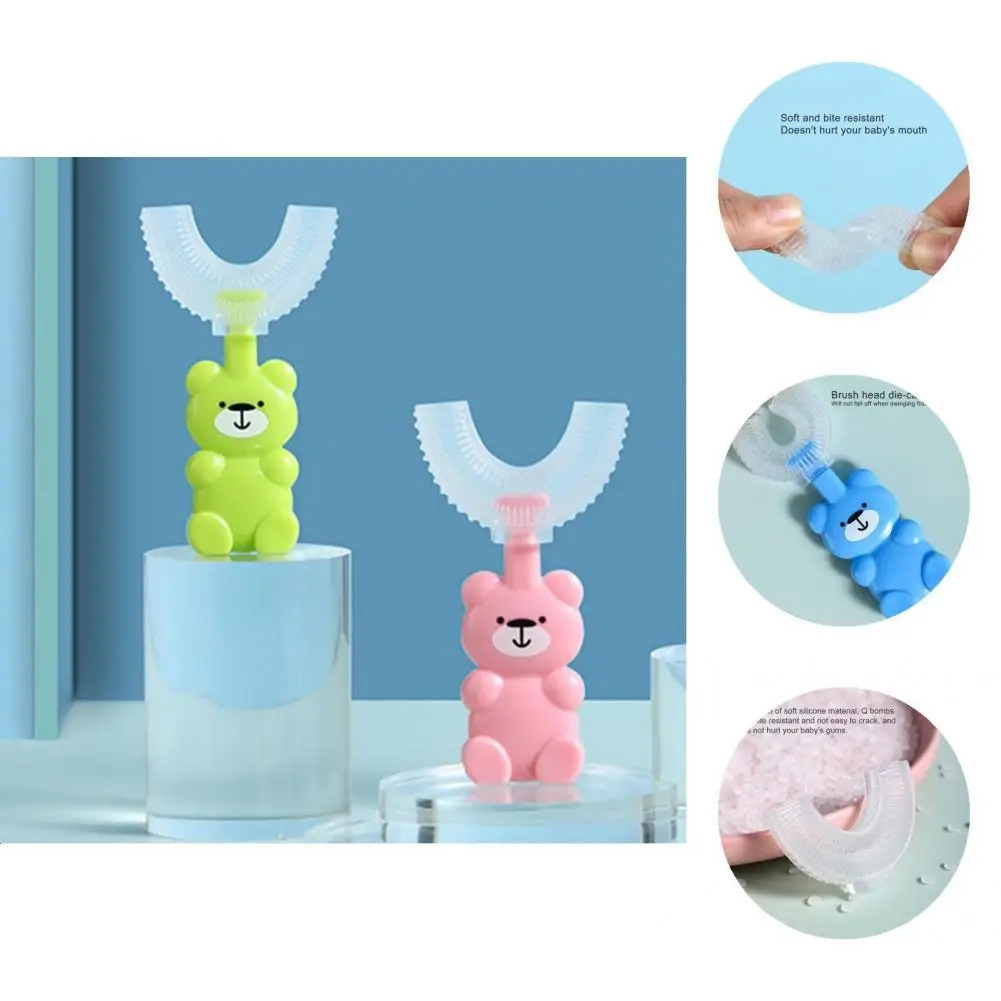 

Baby Toothbrush Ergonomic Handle Teeth Care Adorable Appearance 360 Degree Clean Baby Toothbrush