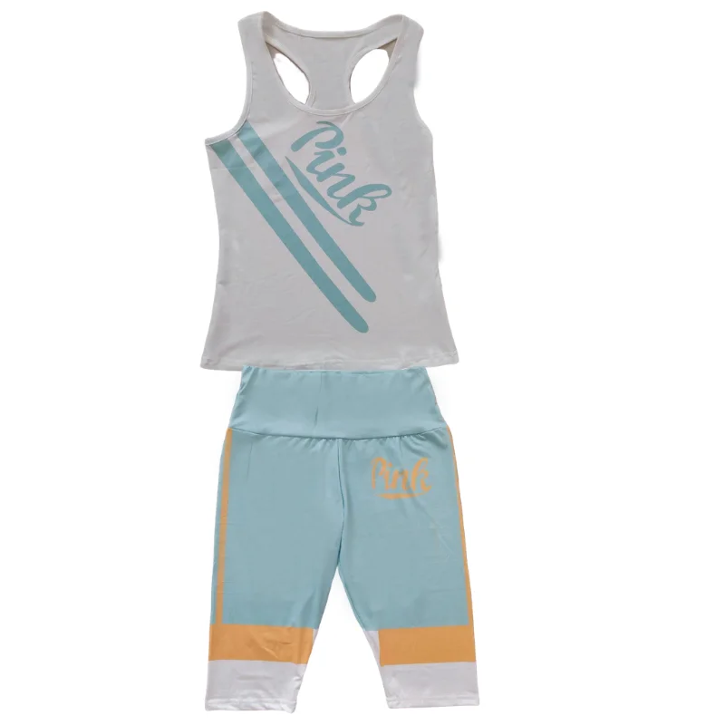 Женский комплект из 2 предметов футболка и велосипедные шорты|Спортивные