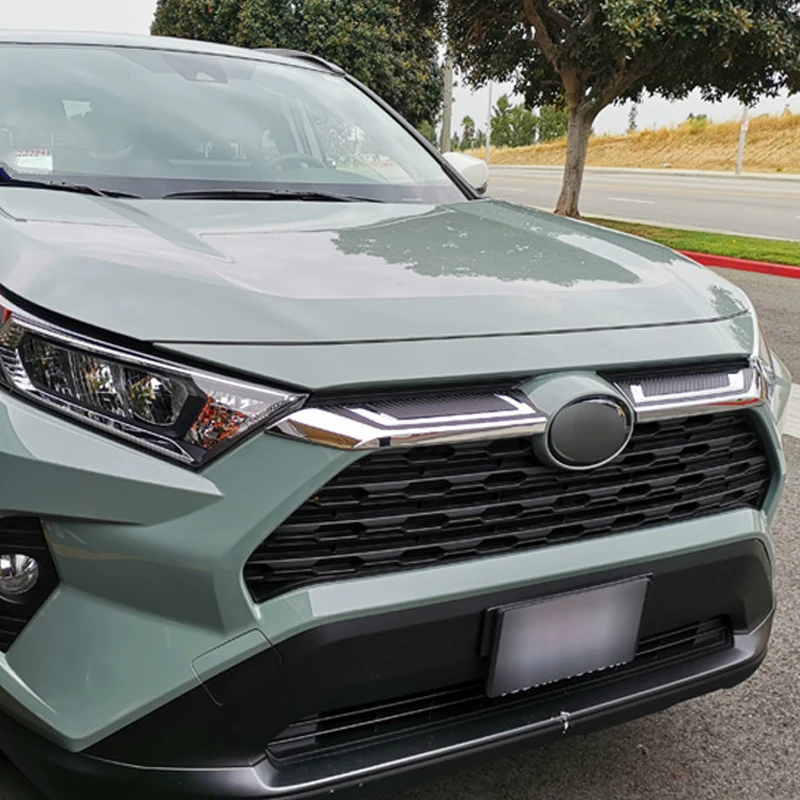 Для Toyota Rav4 Hybrid XA50 2019 2020 ABS Хром Передняя Центральная сетчатая решетка крышка