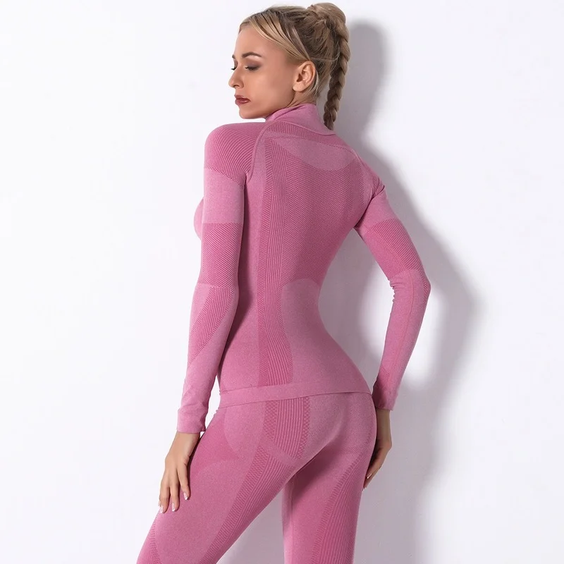 Новинка Женский Быстросохнущий Топ для йоги с длинным рукавом трико