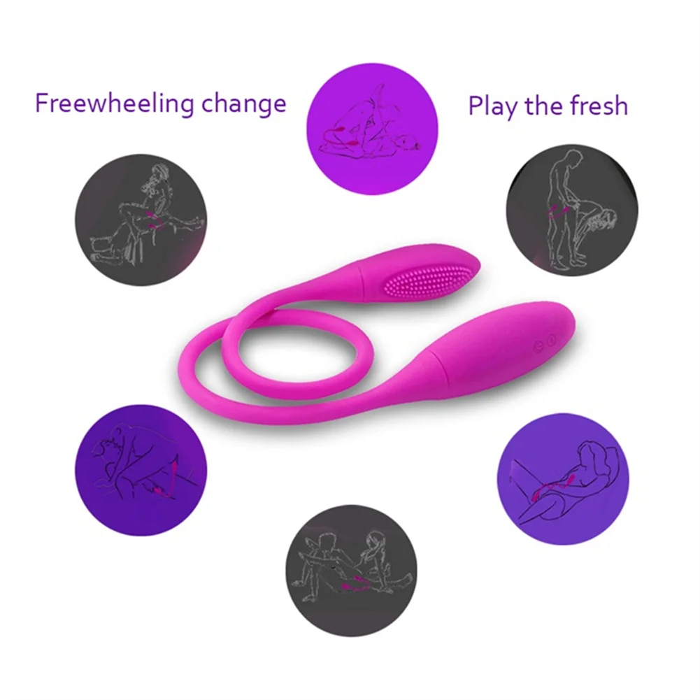 USB Двойной вибрирующий яички 7-частотный многоскоростной вибратор точки G