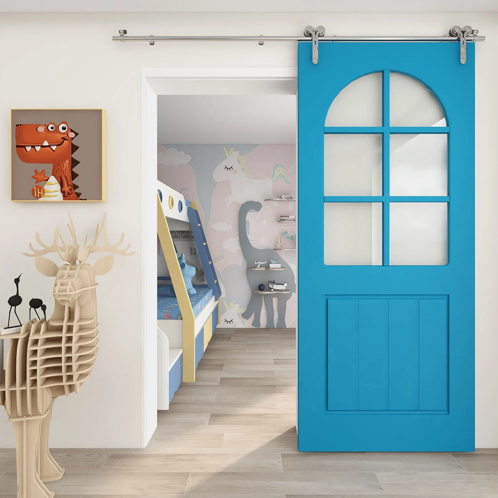 Рельсовая система TSMST 4 фута-8 футов из нержавеющей стали Семейный комплект 122 см-240