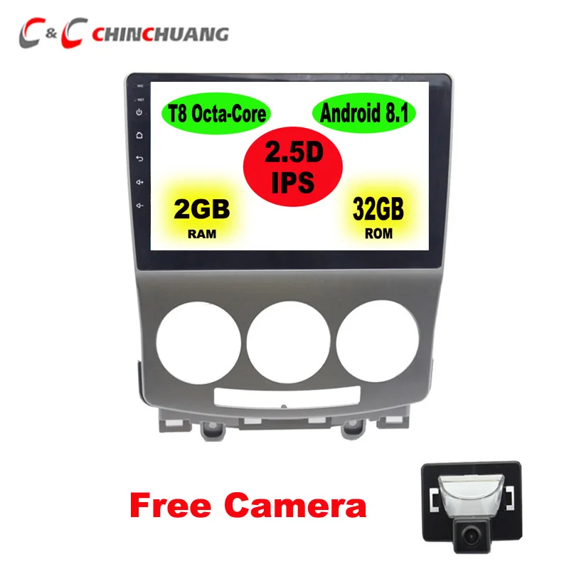 

Free Car Rear View Camera + 2.5D lPS Screen 8-core Android Car DVD Player for Mazda 5 2005-2010 Radio Head Unit GPS Navigation