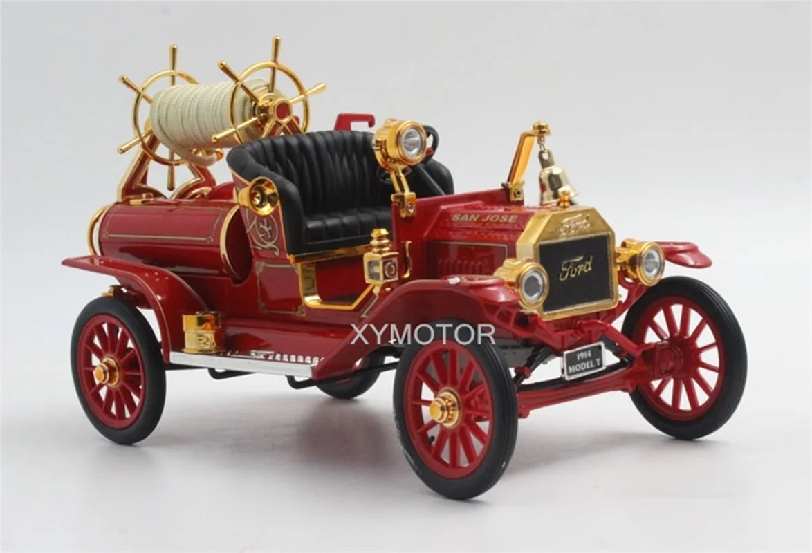 

Road Signature 1/18 For Ford Model T 1914 Fire Engine Diecast Model Car Toys Hobby Display Ornaments Collection Gifts
