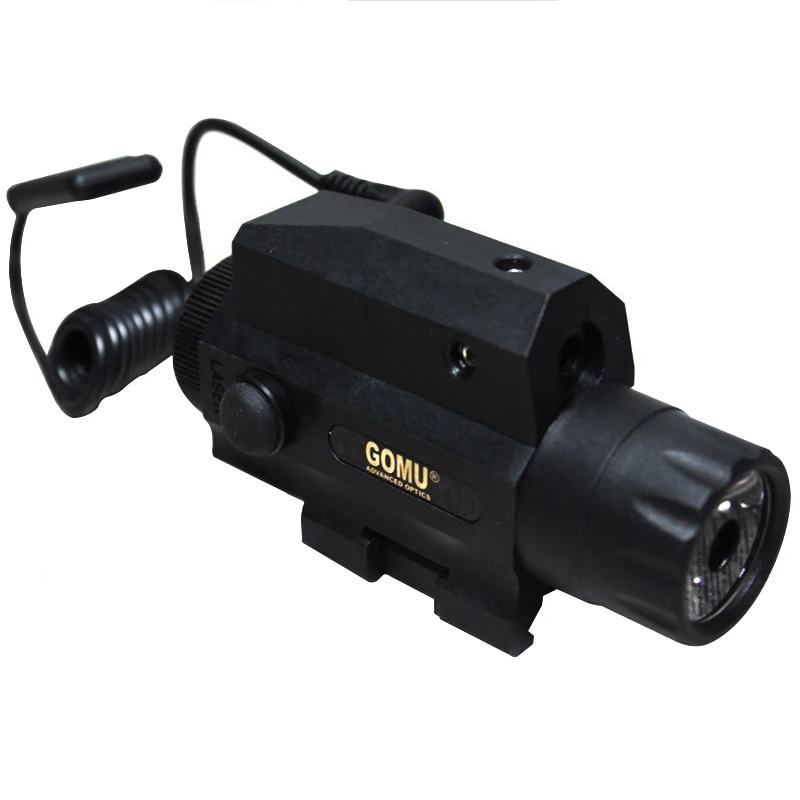 

GOMU 2 In1 Tactical Flashlight And Green Laser Light Sight For 20mm Rail System