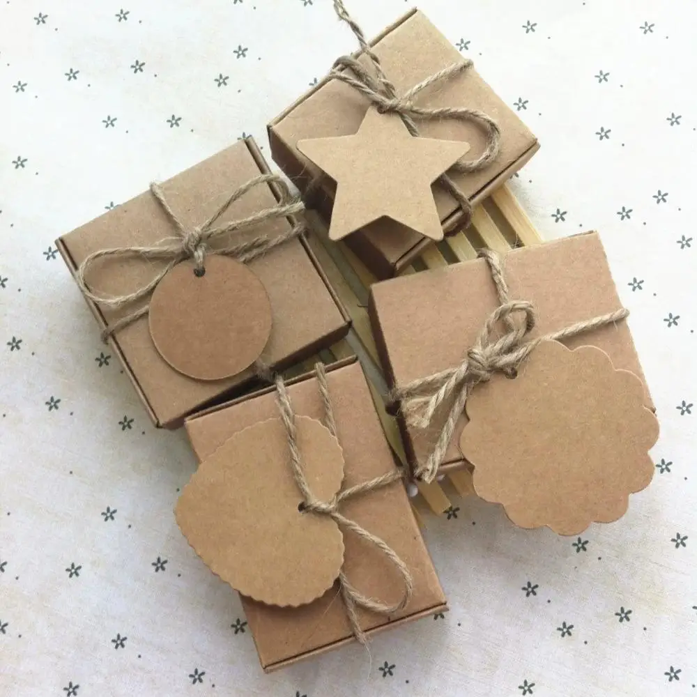 

100Pcs/lot- Blank White Paper Party Boxes Smart Little Size Craftwork Gift Fastener Ear Rings Aircraft Cardboard Boxes