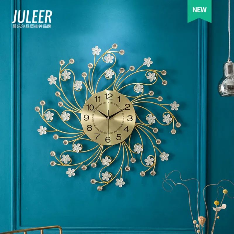 

Nordic Creative Wall Clock Luxury Quartz Large Living Room Modern Silent Gold Wall Clock Reloj De Pared Home Decor DB60BG