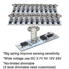 Диммируемый емкостный сенсорный переключатель, 3,7  24 В, 5 А, спиральный пружинный переключатель, светодиодный диммер, переключатель управления для умного дома, светодиодная лента