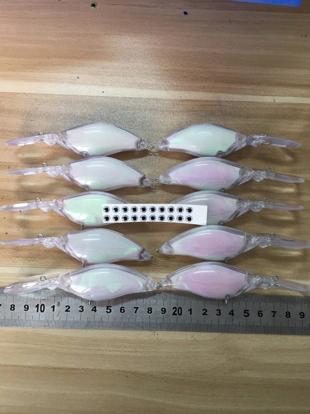 10 шт. неокрашенные кренкбейты рыболовные приманки тела 4 1/3 дюйма 9/16 унции пустые
