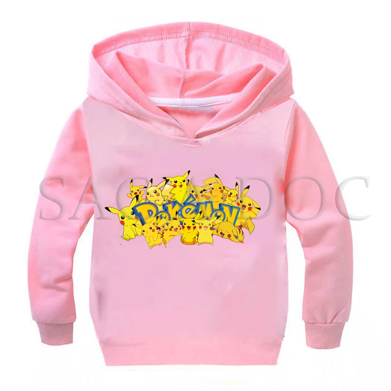 Hoodies 9 Толстовки для мальчиков с принтом «Покемон» на весну-осень одежда для детей детские толстовки с капюшоном для девочек Повседневный Спортивный пуловер - Цвет: Hoodies 9