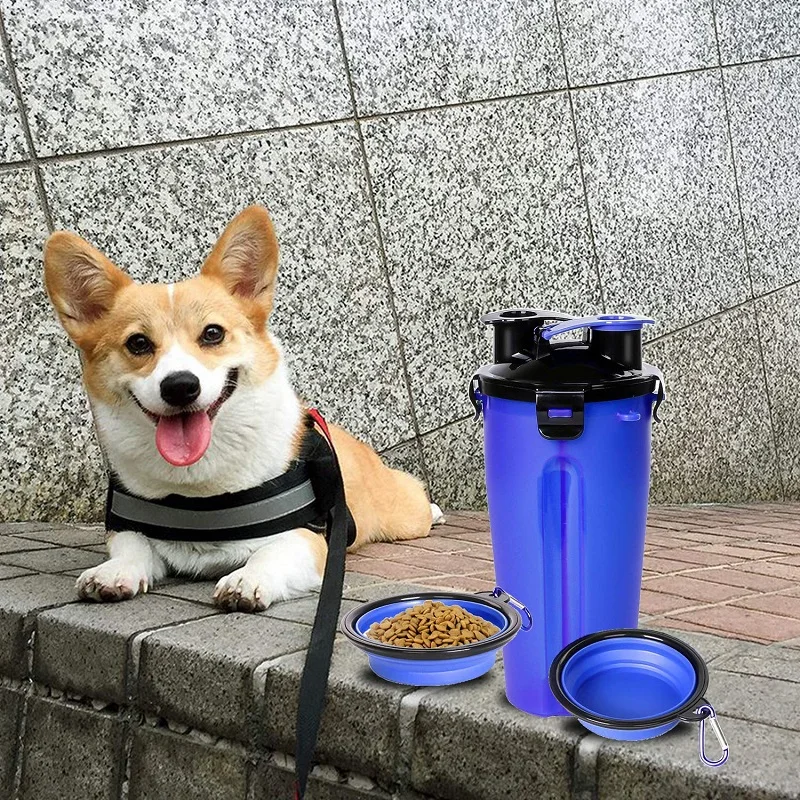 2 в 1 складная силиконовая бутылка для воды и еды | Дом сад