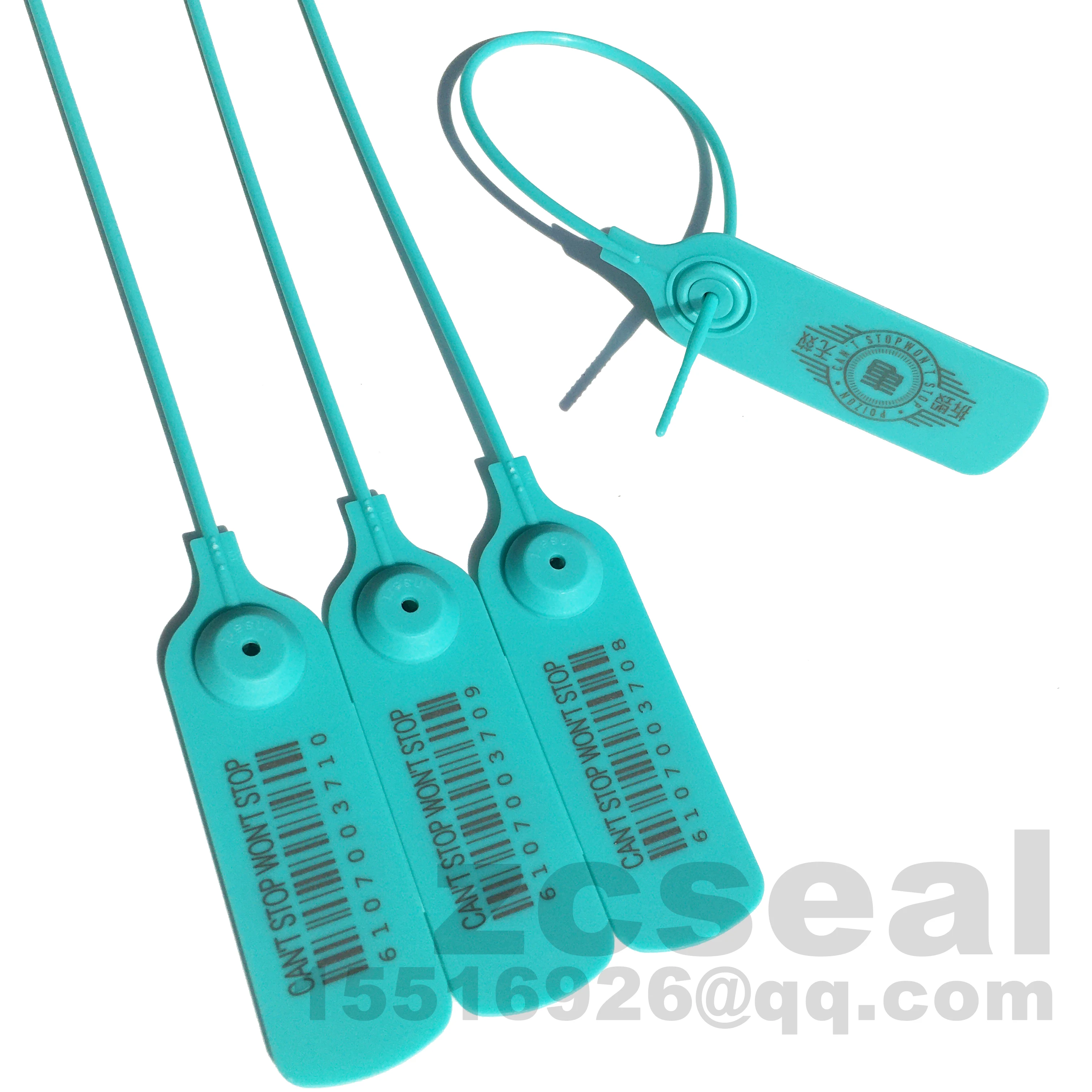 

300mm plastic seals 100pcs security unsustainable anti fake disposable luxurious tag guard label flag zhengcheng seal