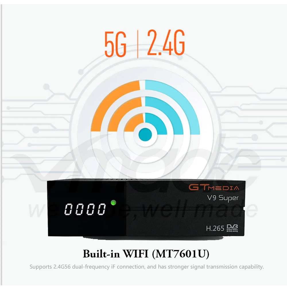 Бесплатный спутниковый ресивер Gtmedia V9 Super HD 1080P для Испании встроенный Wifi DVB S2 ТВ V8