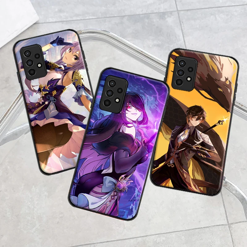 

Genshin Impact Anime Soft TPU Phone Case Coque For Samsung Galaxy A11 A21S A31 A32 A41 A42 A51 A52 A71 A72 Back Cover Carcasa