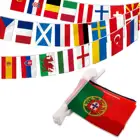 Флаг 26 ФНС 2020 года, Европейский Кубок, веревочный флаг, овсянка, 24 команды стран размером 14x21 см, Россия, Испания, Англия, Германия, Франция, Испания, Италия