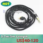 2,5 мм 3,5 мм XLR сбалансированный 8 ядер OCC Серебряный смешанный кабель для наушников для Sennheiser IE100 IE400 IE500 Pro LN006460