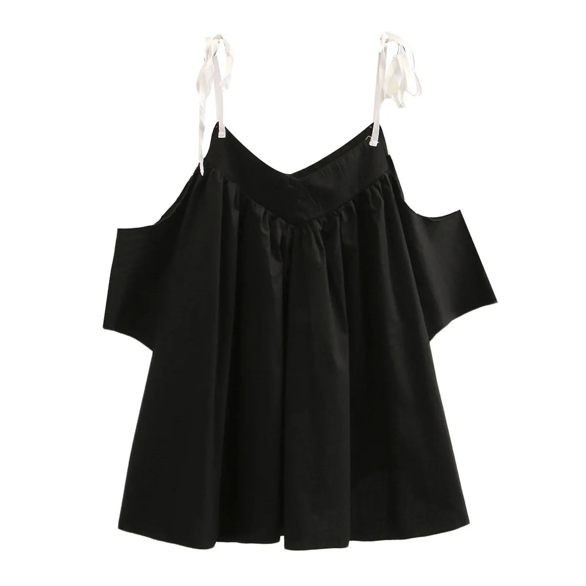 Летние женские блузки размера плюс Модные свободные топы с открытыми плечами и