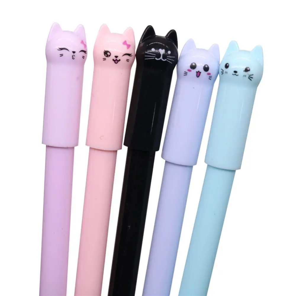 3 шт. милые каваи котенок гелевые ручки креативная ручка с черными чернилами