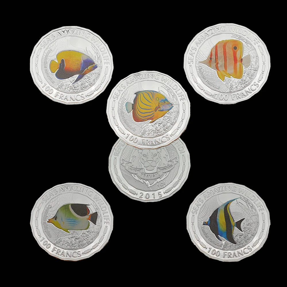 2015 море удивительной дикой природы рыбы памятные серебряные коллекционные