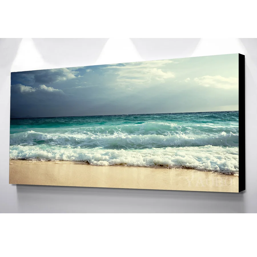 Большой DIY алмазная живопись Пляж пейзаж Алмазная вышивка море волны Вышивка