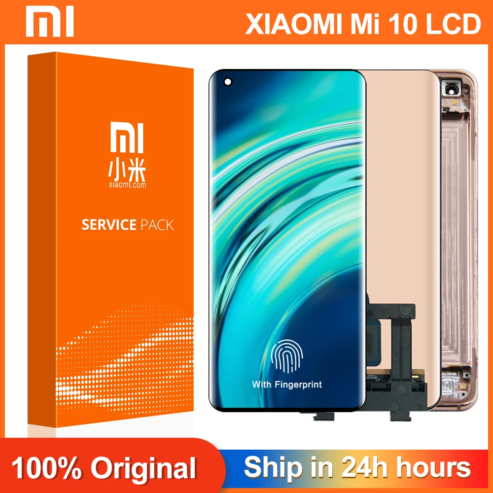 

6.67'' Original For Xiaomi Mi 10 Pro LCD Display Touch Screen Digitizer Assembly With Frame For Xiaomi Mi10 5G LCD Screen