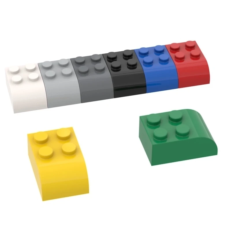 

Поштучная распродажа, строительные блоки 6215, изогнутый наклон, 3x2x1, с 4 шпильками, блоки, коллекция, модульные игрушки GBC для технического наб...