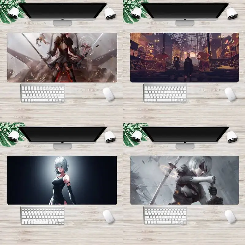

nier DIY Design Pattern Game mousepad Animation XL Large Gamer Keyboard PC Desk Mat Takuo Tablet Mousepads