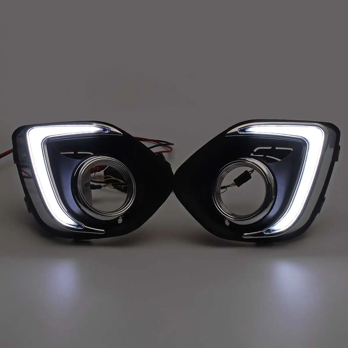 

LED Daytime Running Lights for Mitsubishi ASX Outlander Sport 2013 2014 2015 DRL Fog lamp cover with yellow white signal light