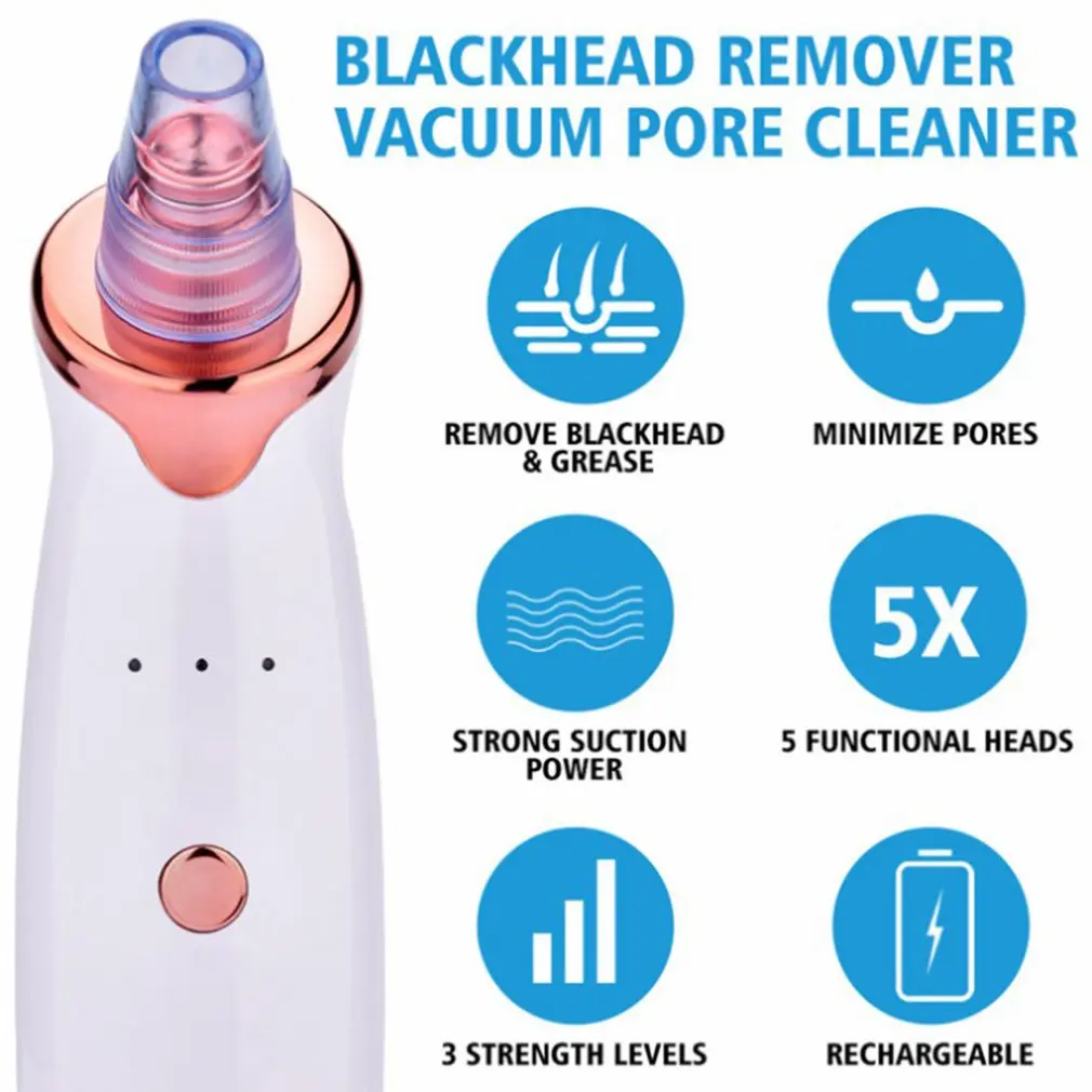 

Electric Acne Remover Point Noir Blackhead Vacuum Extractor Tool Black Spots Pore Cleaner Skin Care Facial Pore Cleaner