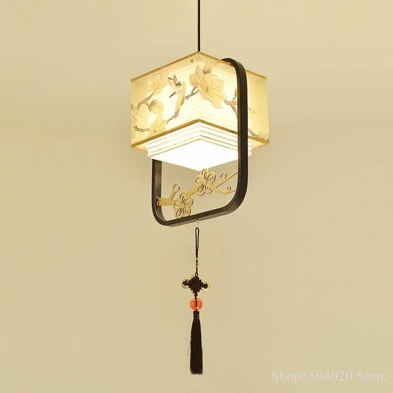 New Chinese Pendant Lamp Single-ended Creative Bedside Lights Bar Concise Hallway Dining Room Hanging Zen Light Fixtures | Лампы и