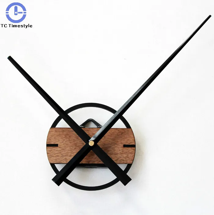 Простые очень большие настенные часы с указкой из цельной древесины сделай сам