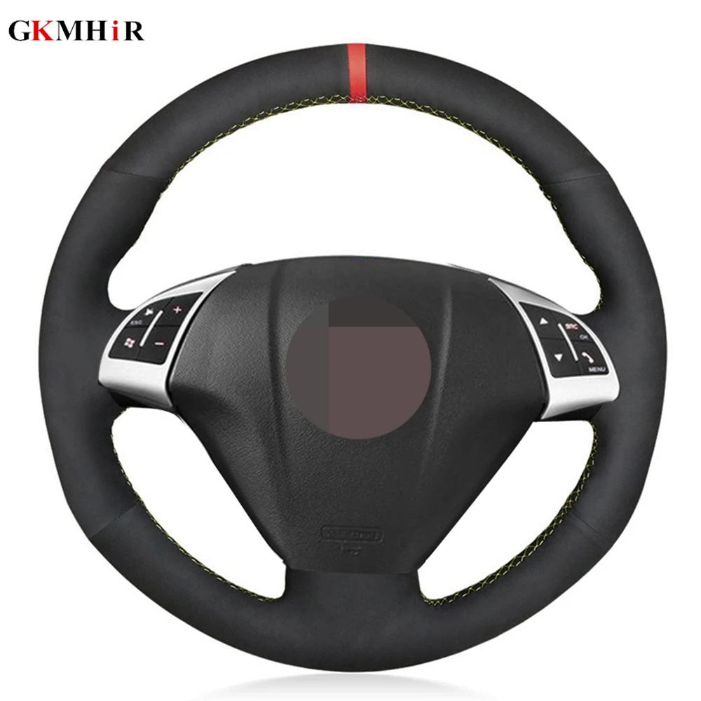 Черная замшевая оплетка на руль для Fiat Grande Punto Bravo Linea 2007-2019 Qubo Doblo Opel Combo Vauxhall 2012-2017 |
